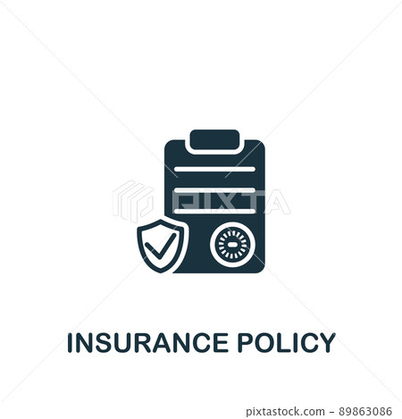 Insurance Policy icon. Monochrome simple Insurance icon for templates, web design and infographics 89863086