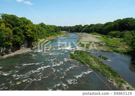 Ripples of Arakawa and Hachigata River [Yorii Town, Saitama Prefecture] 89863129