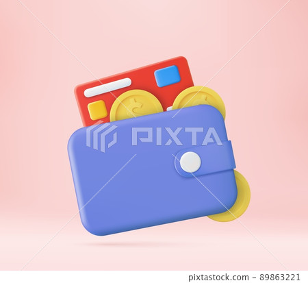 3D Money Saving icon concept 3D Money Saving icon concept 89863221