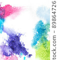 abstract colorful backround. Bright watercolor splash on white 89864726