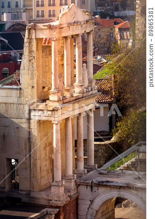 Plovdiv, Bulgaria, ancient roman amphitheatre 89865381