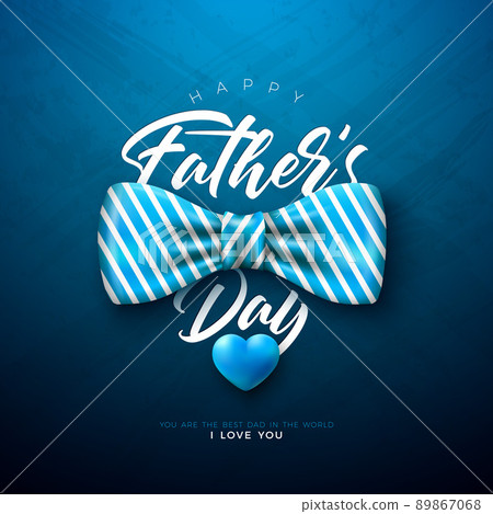 Happy Father's Day Greeting Card Design with... - Stock Illustration ...