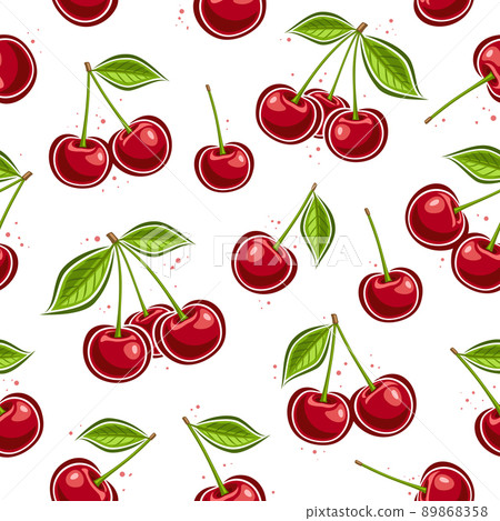 Vector Cherry Seamless Pattern 89868358