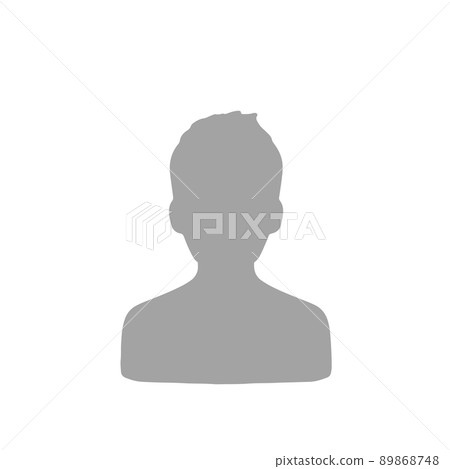 Male silhouette short hair two blocks 89868748