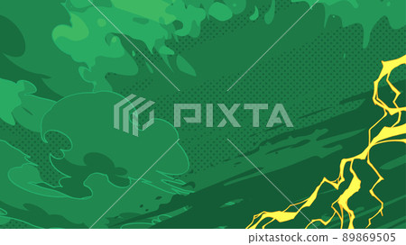 動漫風格_閃電效果 background_green_16:9 動漫風格_閃電效果 background_green_16:9 89869505