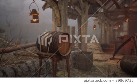 view of blacksmithing tools in the forge 89869733