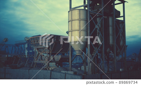 Panorama of old black coal mine Panorama of old black coal mine 89869734