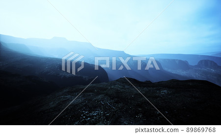 View of the himalayan peak in deep fog View of the himalayan peak in deep fog 89869768