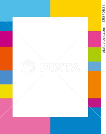 Geometric pattern frame white space colorful 89870688