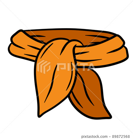 Scarf. Item of women clothing for the neck. Cartoon illustration Scarf. Item of women clothing for the neck. Cartoon illustration 89872568