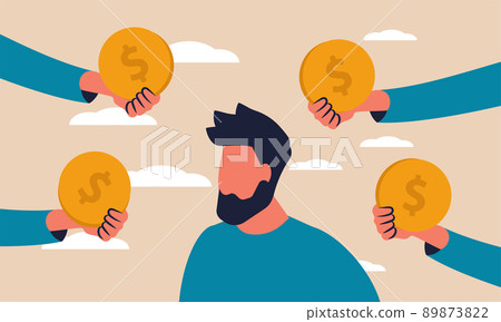 Money save habit and yourself invest first. Priority pay financial emergency and finance saving vector illustration concept. Principle investment and economy budget. Addiction deposit and cash debts Money save habit and yourself invest first. Priority pay financial emergency and finance saving vector illustration concept. Principle investment and economy budget. Addiction deposit and cash debts 89873822