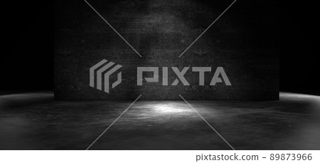 Empty dark space.3d illustration. 89873966