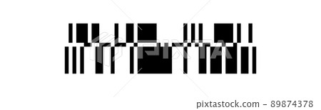 Linear vector bar code template. Barcode pattern. 89874378