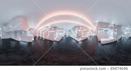 360 degree full panorama environment map of bright futuristic studio laboratory empty hall 3d render illustration hdri hdr vr virtual reality 360 degree full panorama environment map of bright futuristic studio laboratory empty hall 3d render illustration hdri hdr vr virtual reality 89874696