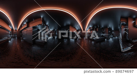 360 degree full panorama environment map of dark futuristic studio laboratory empty hall 3d render illustration hdri hdr vr virtual reality 360 degree full panorama environment map of dark futuristic studio laboratory empty hall 3d render illustration hdri hdr vr virtual reality 89874697