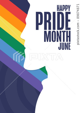 Happy Pride Month. LGBT. June. Holiday concept. Template for background, banner, card, poster with 89874871