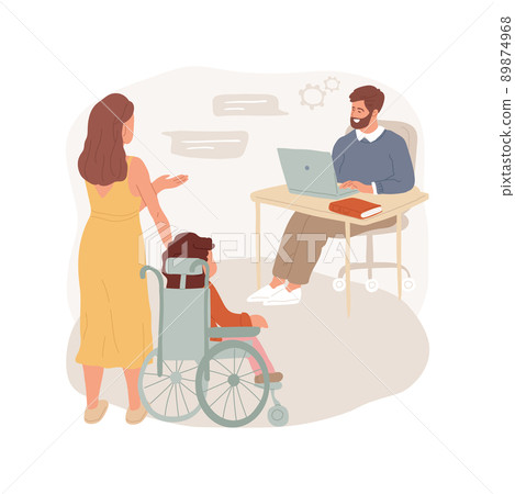 Legal assistance isolated cartoon vector illustration. Parent consulting service, legal information, know your rights, children with disabilities, kids with special needs vector cartoon. Legal assistance isolated cartoon vector illustration. Parent consulting service, legal information, know your rights, children with disabilities, kids with special needs vector cartoon. 89874968