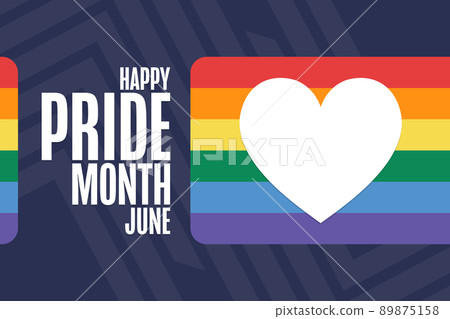 Happy Pride Month. LGBT. June. Holiday concept. Template for background, banner, card, poster with 89875158
