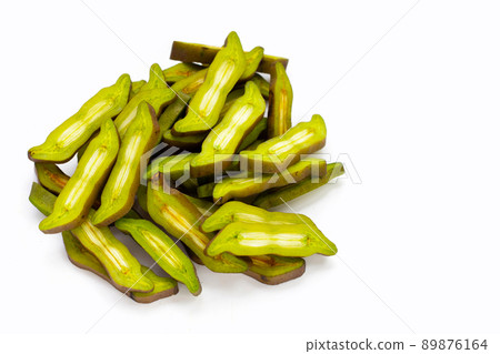 Fruit of Broken Bone tree on white background. Fruit of Broken Bone tree on white background. 89876164