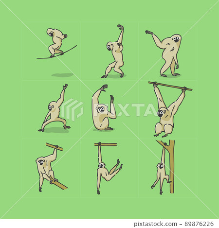Stylish monkey (illustration icon) 89876226