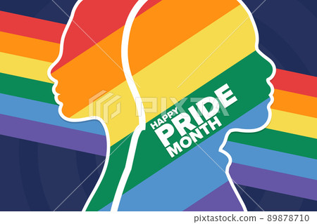 Happy Pride Month. LGBT. June. Holiday concept. Template for background, banner, card, poster with 89878710
