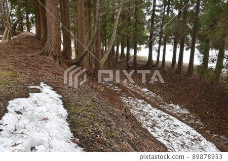Ruins of Togiri Jinya: Earthworks and sky moat around Ruins of Togiri Jinya: Earthworks and sky moat around 89878953