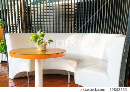 empty outdoor patio deck and chair empty outdoor patio deck and chair 89882563
