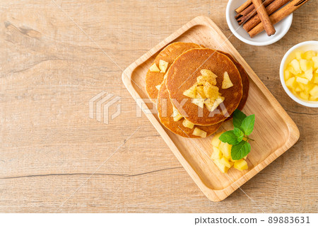 apple pancake or apple crepe apple pancake or apple crepe 89883631