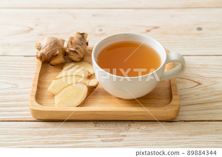 fresh and hot ginger juice glass 89884344