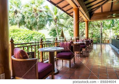 table table and chair on balcony 89884604