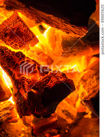 Red embers and flame Red embers and flame 89885620