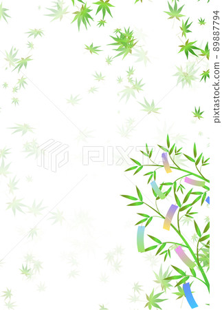 Tanabata maple leaves background Tanabata maple leaves background 89887794
