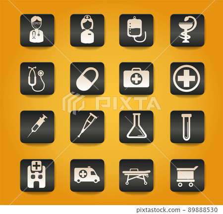 Medical simply icons - Stock Illustration [89888530] - PIXTA