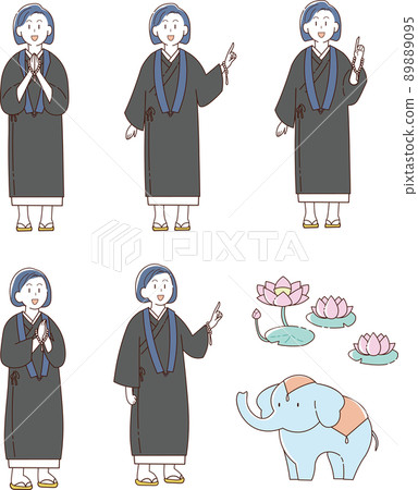 Monks, women, Buddhism, priests 89889095