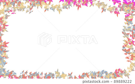Japanese paper texture ivy frame illustration pink to orange Japanese paper texture ivy frame illustration pink to orange 89889222