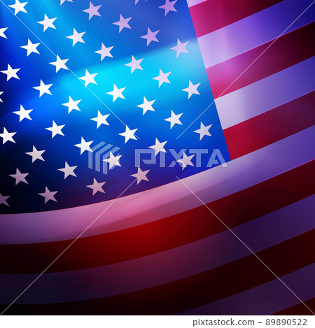 Superb banner with the flag of America, the national symbol of the USA 89890522