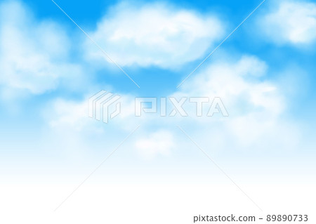 藍天白雲手繪背景圖 藍天白雲手繪背景圖 89890733