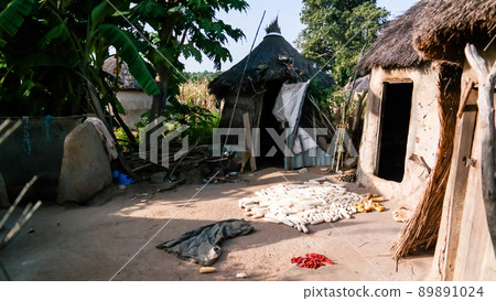 Traditional Ewe people village , Tatale region , Togo 89891024