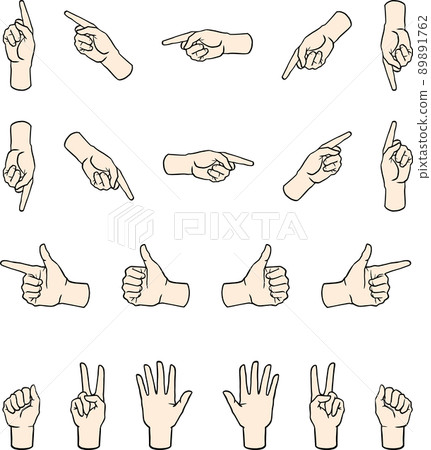 Illustration material of gesture Illustration material of gesture 89891762