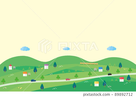 Cute house scenery (car, train) 2 Beku 89892712