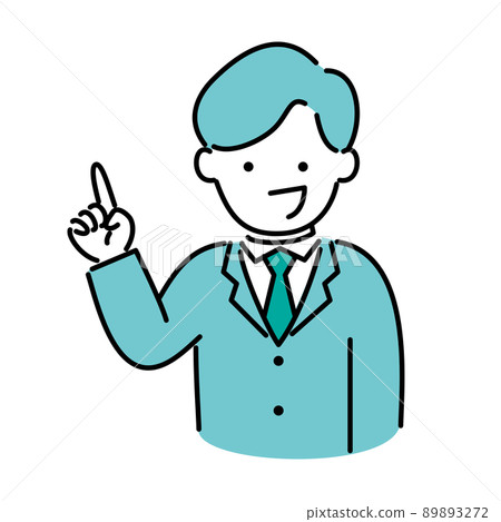 一個男性商人指向的簡單例證 一個男性商人指向的簡單例證 89893272