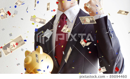 掉落在商人身上的 10,000 日元紙幣 89894460