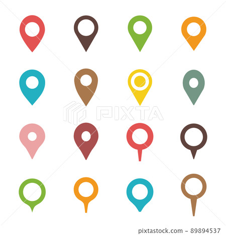 地圖圖釘圖標 地圖圖釘圖標 89894537