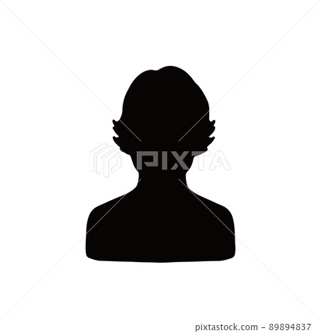 Male silhouette medium hair 89894837