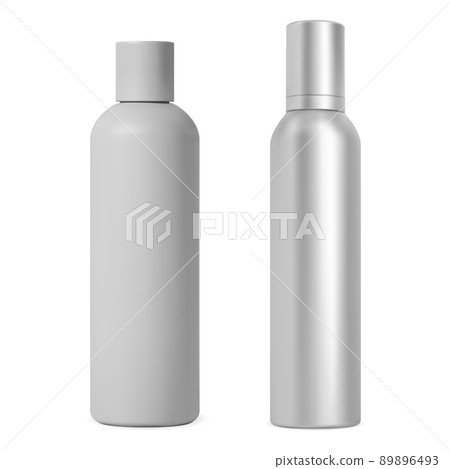 Spray bottle mockup. Deodorant aerosol can, vector 89896493