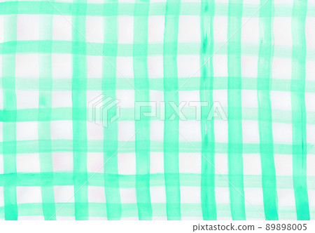 粗糙的格子背景，帶有用粗刷綠色繪製的模擬觸感 89898005