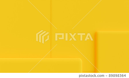 Yellow abstract background. Yellow squares overlapping. Minimal idea concept. 89898364
