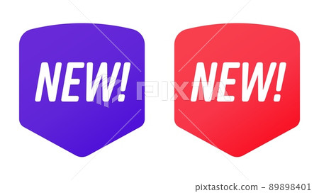 New advertising label, sale sticker, promotion product tag. Set of commerce marketing badge for new arrival or edition announcement  illustration isolated on white background 89898401