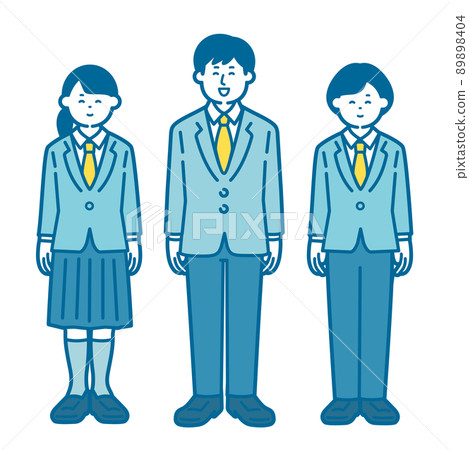 Men and women in uniforms whole body Men and women in uniforms whole body 89898404