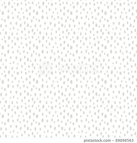 Hand drawn doodle dots modern seamless pattern. Gray abstract spots on white background. Vector illustration 89898563